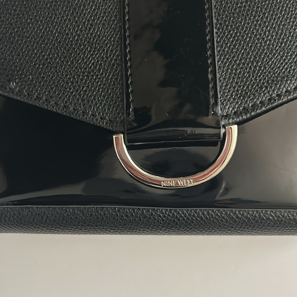 Nine West Pretty Little Things Black Faux Leather shoulder Cross Body bag Purse - Picture 11 of 15